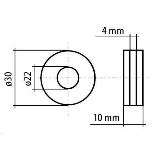 Rolka podajnika MIG 2RA 0,8-1,0U ALU 22/30/10 mm / FIXWELD - RN01A0810AL - FIXWELD - 2