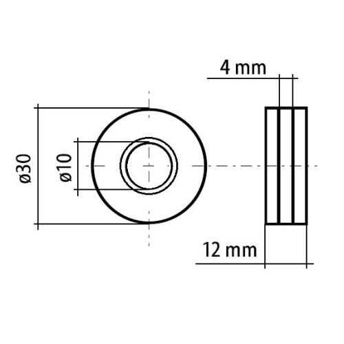 Rolka podajnika MIG 4RN 0,8-1,0U ALU 10/30/12 mm / FIXWELD - RN02N0810AL - FIXWELD - 1 2