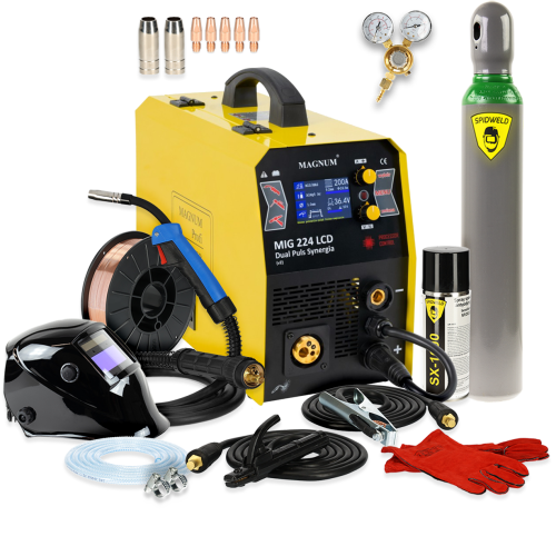 Spawarka Magnum MIG 224 LCD Dual Puls Synergia - zestaw - U MI 224 LCD-G - Magnum - 4