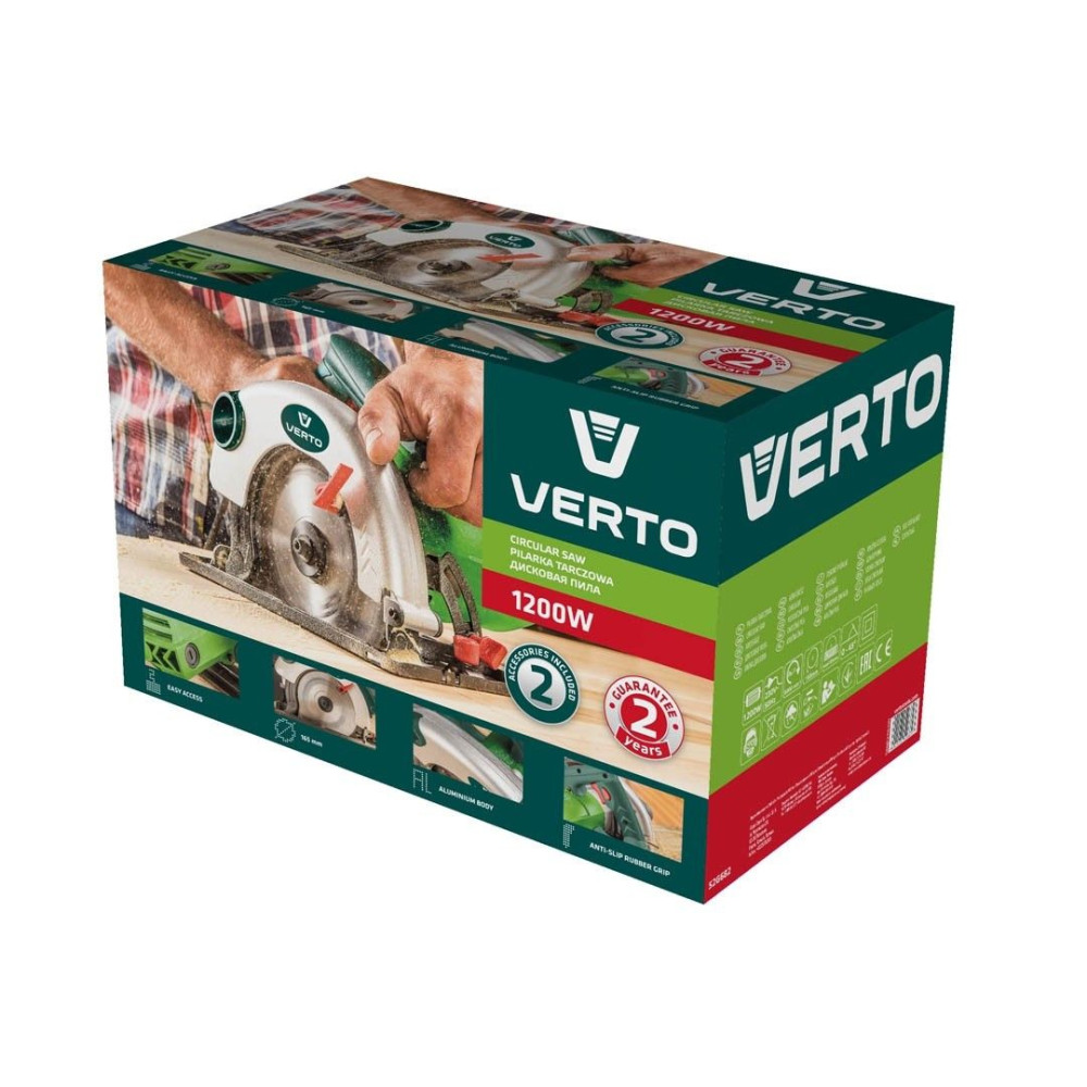 Pilarka tarczowa Verto 1200 W - 52G682 - Graphite - 2