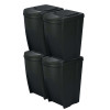 Kosze do segregacji śmieci Sortibox 4x35 l antracytowe - zestaw - IKWB35S4-S433 - Prosperplast - 2