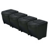 Kosze do segregacji śmieci Sortibox 4x25 l antracytowe - zestaw - IKWB25S4-S433 - Prosperplast - 2