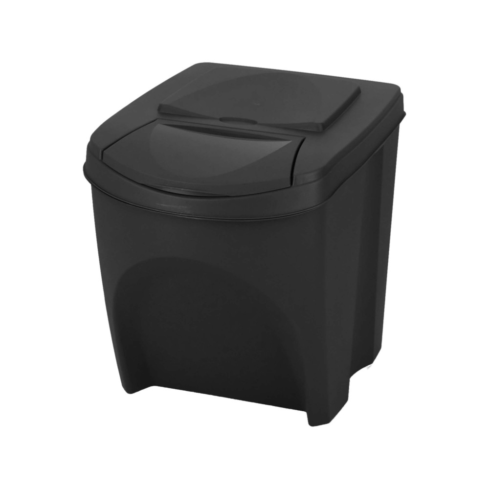 Kosze do segregacji śmieci Sortibox 4x25 l antracytowe - zestaw - IKWB25S4-S433 - Prosperplast - 5