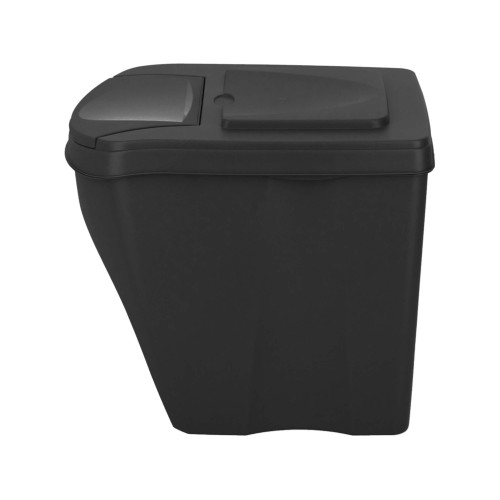 Kosze do segregacji śmieci Sortibox 4x25 l antracytowe - zestaw - IKWB25S4-S433 - Prosperplast - 7