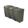 Kosze do segregacji śmieci Sortibox 3x35 l szare - zestaw - IKWB35S3-405U - Prosperplast - 1