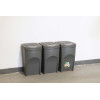 Kosze do segregacji śmieci Sortibox 3x35 l szare - zestaw - IKWB35S3-405U - Prosperplast - 3