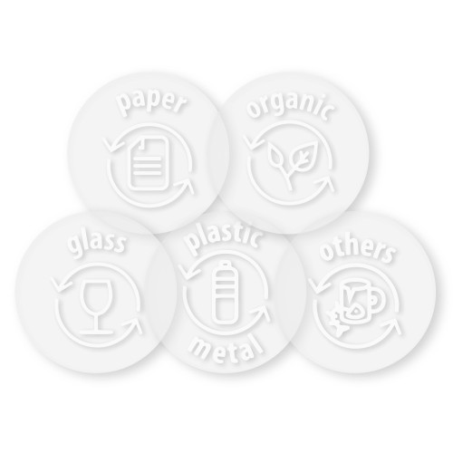 Kosze do segregacji śmieci Sortibox 3x35 l szare - zestaw - IKWB35S3-405U - Prosperplast - 5