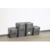Kosze do segregacji śmieci Sortibox 2x25 l + 2x35 l szare - zestaw - IKWBMS4-405U - Prosperplast - 3