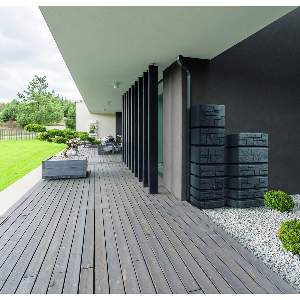Zbiornik na wodę deszczową Prosperplast Tower Stone 500 l smooth gray - IDTST500-429U - Prosperplast - 2