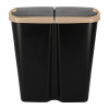 Kosz na śmieci Keden Compacta Q DUO 45 l czarny / jasny brąz - NDAB45-WG5C/S411 - Keden - 3