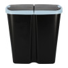 Kosz na śmieci Keden Compacta Q DUO 45 l czarny / jasny niebieski - NDAB45-2717C/S411 - Keden - 3