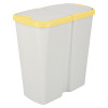 Kosz na śmieci Keden Compacta Q DUO 45 l popielaty / jasny żółty - NDAB45-1215C/427C - Keden - 1