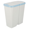 Kosz na śmieci Keden Compacta Q DUO 45 l popielaty / jasny niebieski - NDAB45-2717C/427C - Keden - 1