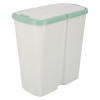 Kosz na śmieci Keden Compacta Q DUO 45 l popielaty / jasny zielony - NDAB45-5575C/427C - Keden - 1