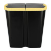 Kosz na śmieci Keden Compacta Q DUO 45 l czarny / jasny żółty - NDAB45-1215C/S411 - Keden - 3