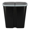 Kosz na śmieci Keden Compacta Q DUO 45 l czarny / smooth gray - NDAB45-429U/S411 - Keden - 3