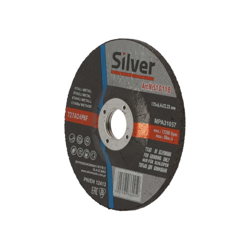 Zestaw 25x tarcza do szlifowania Silver 125 x 6,4 x 22 - S10118_px25 - Silver - 6