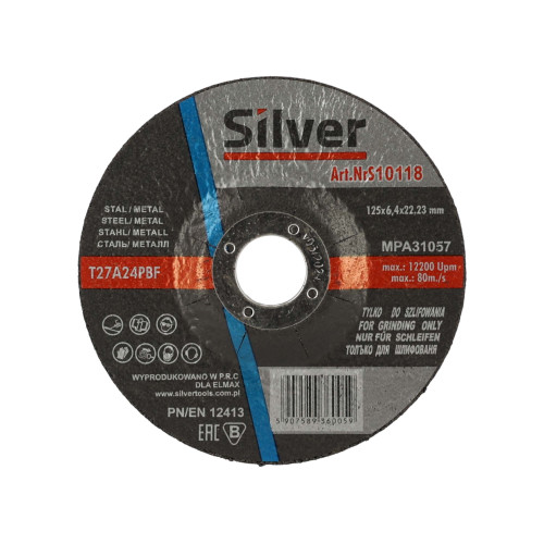 Zestaw 50x tarcza do szlifowania Silver 125 x 6,4 x 22 - S10118_px50 - Silver - 4