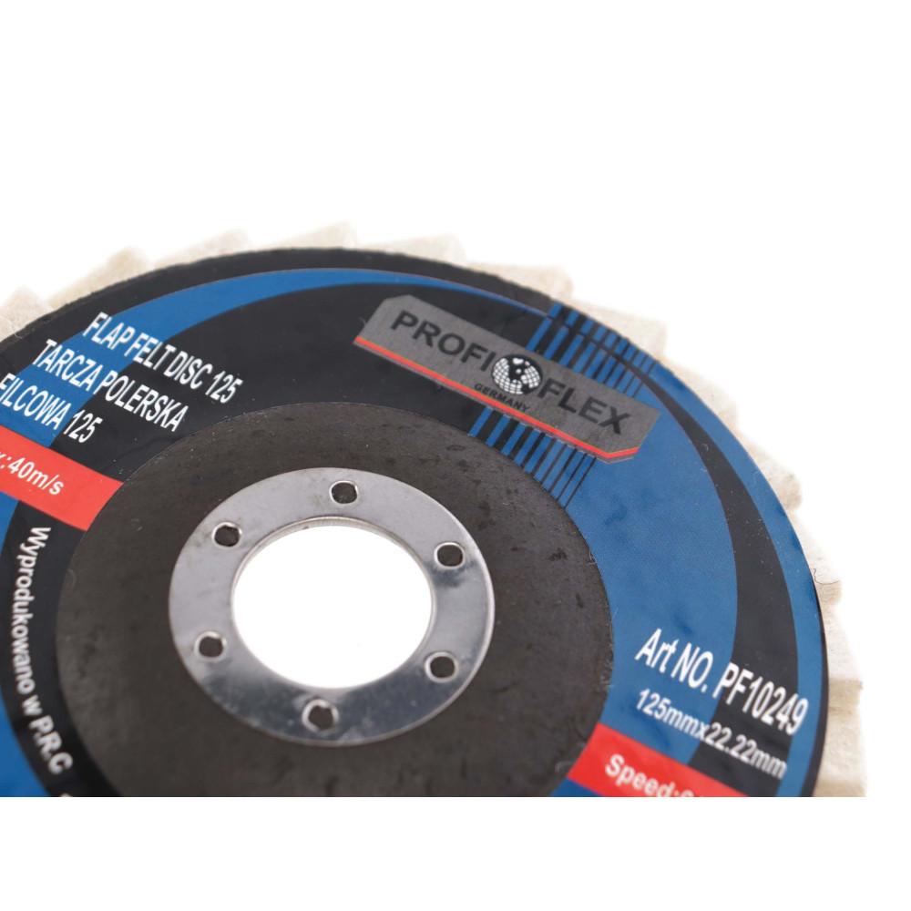 Zestaw 50x tarcza lamelka polerska filcowa Profi-Flex 125 x 22 - PF10249_px50 - Profi-Flex - 7