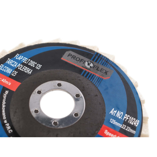 Zestaw 50x tarcza lamelka polerska filcowa Profi-Flex 125 x 22 - PF10249_px50 - Profi-Flex - 7