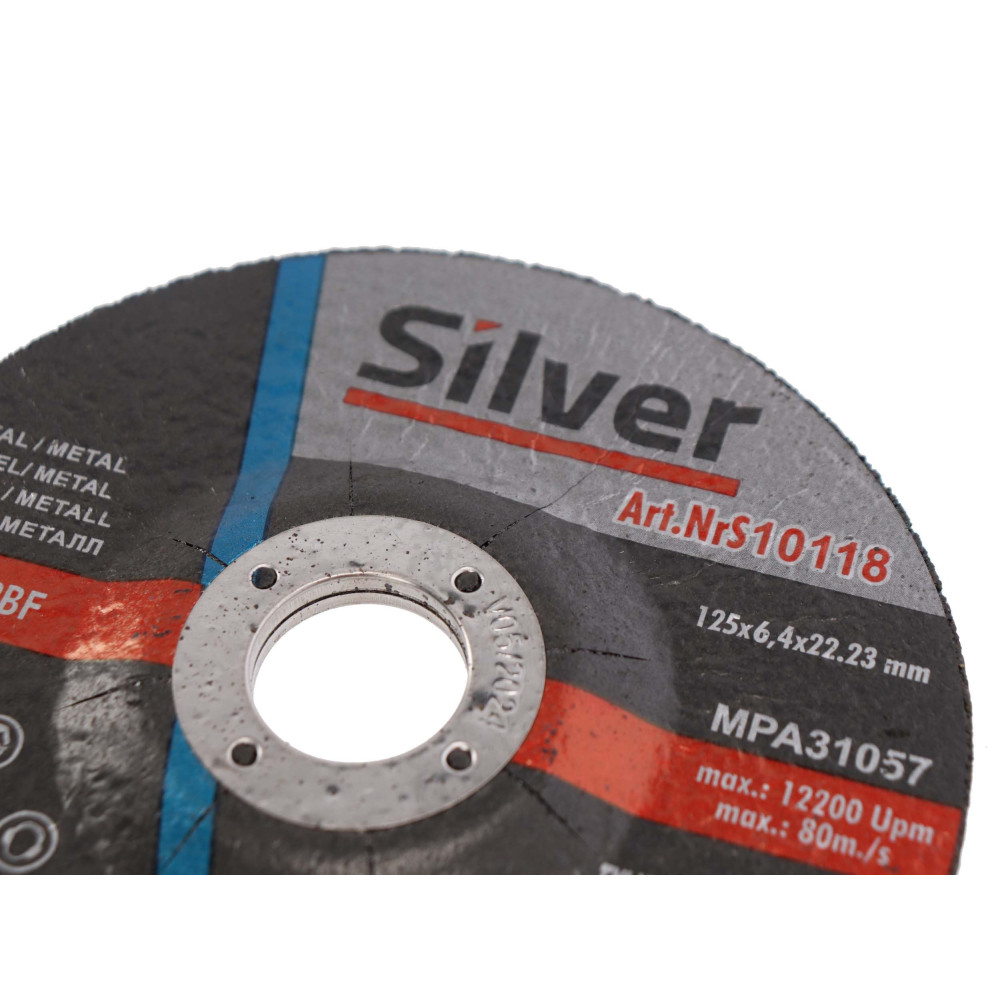 Zestaw 100x tarcza do szlifowania Silver 125 x 6,4 x 22 - S10118_px100 - Silver - 7