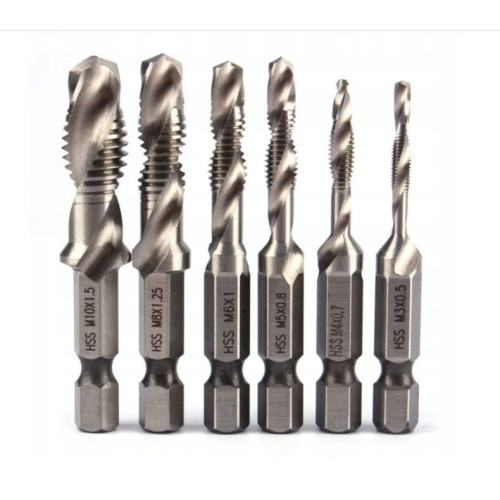 Wiertła gwintujące  6 el. M3-M10 Silver - S11533 - Silver - 2