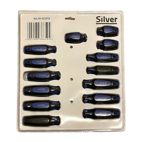 Zestaw śrubokrętów wkrętaków 14 el. Silver - S11593 - Silver - 1 2