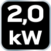 Promiennik stojący 1000W/2000W, aluminiowy, IP34, element grzejny halogen lamp, wysokość 2.1 m, bez pilota Neo Tools - 90-036 - 