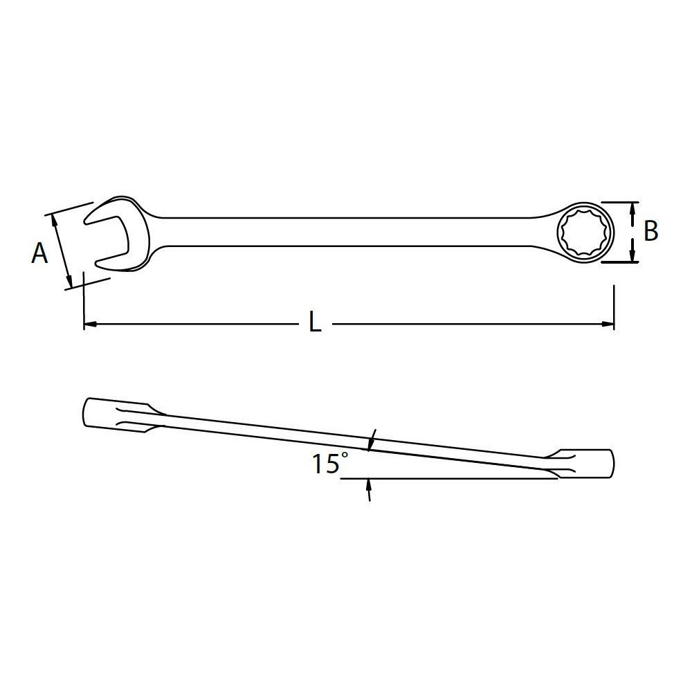 Klucz płasko-oczkowy cal. 1,1/16" SATA 40114 - GL40114 - SATA - 2