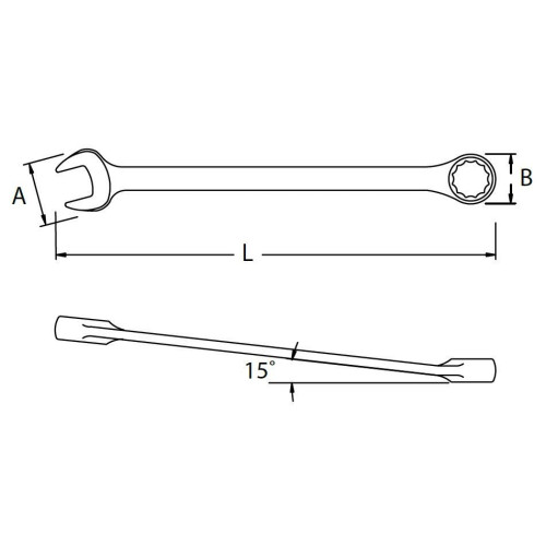 Klucz płasko-oczkowy cal. 1,1/16" SATA 40114 - GL40114 - SATA - 2