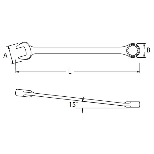 Klucz płasko-oczkowy 29 mm SATA 40237 - GL40237 - SATA - 2