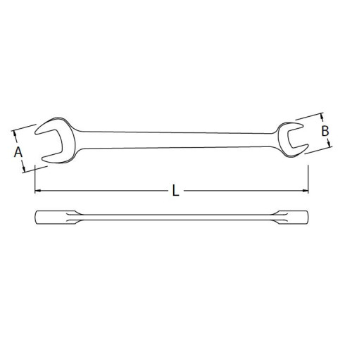 Klucz płaski dwustronny 23 x 26 mm SATA 41211 - GL41211 - SATA - 2