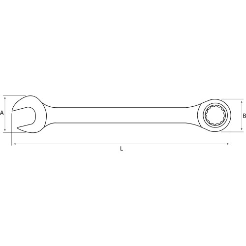Klucz płasko-oczkowy z grzechotką 13 mm SATA 43206 - ST43206ST - SATA - 1 2