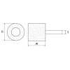 Ściernica listkowa trzpieniowa z płótna 100x10x6 A/O P40 Armes - TL100106040 - Armes - 2