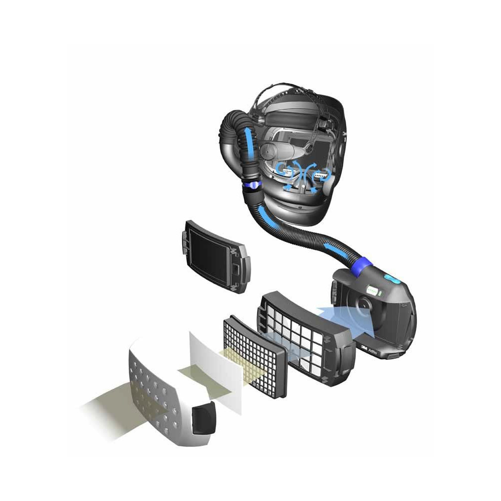 Przyłbica spawalnicza Speedglas 9100 MP filtr 9100XX z systemem Adflo - 577725 - Speedglas | 3M - 2