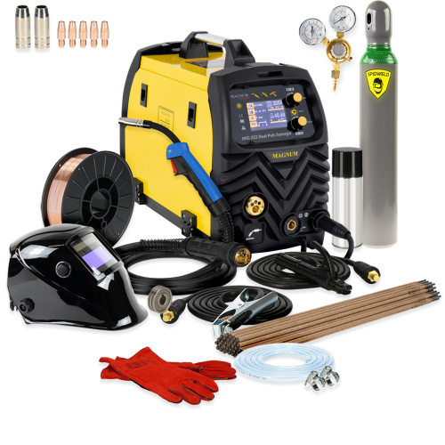 Spawarka Magnum MIG 222 Dual Puls Synergia LCD - zestaw - U MI 222 DP LCD-G - Magnum - 4