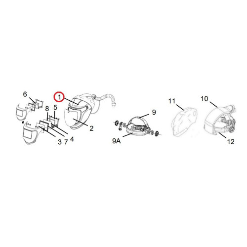 Skorupa przyłbicy ESAB G30, G40, G50 - 0700000515 - ESAB - 1 2