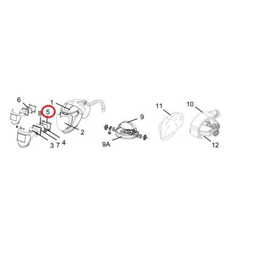 Mocowanie szybki ochronnej do przyłbicy ESAB G40/G50 - 1 szt. - 0700000518 - ESAB - 1 2