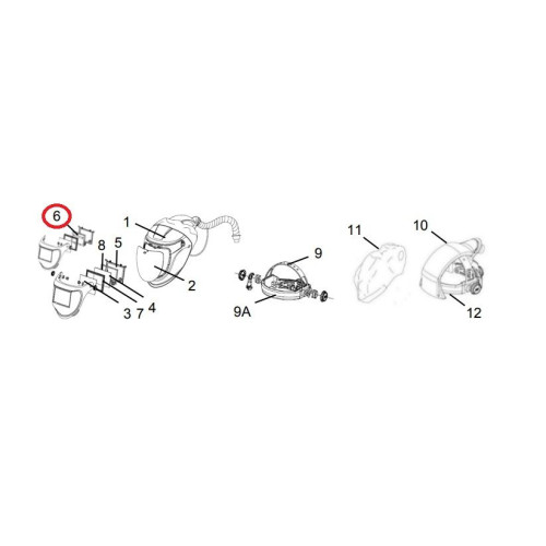Filtr ADF 9-13 do przyłbicy ESAB G50 - 0700000523 - ESAB - 1 2