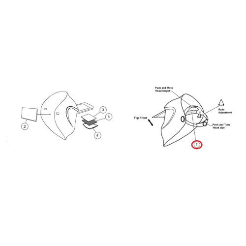 Opaska przeciwpotna przyłbicy ESAB Eco Arc II / F10 - 2 szt. - 0700000244_px2 - ESAB - 2