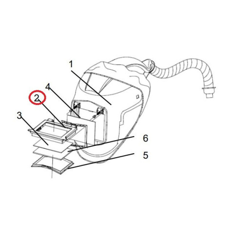 Opuszczany wizjer 90x110  przyłbicy ESAB F20 - 0700000511 - ESAB - 1