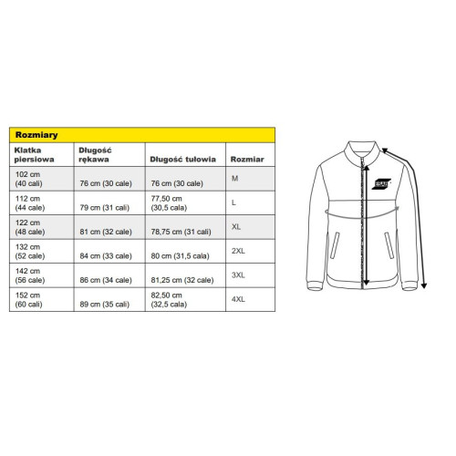 Skórzana kurtka spawalnicza Proban ESAB - 07005004-G - ESAB - 2