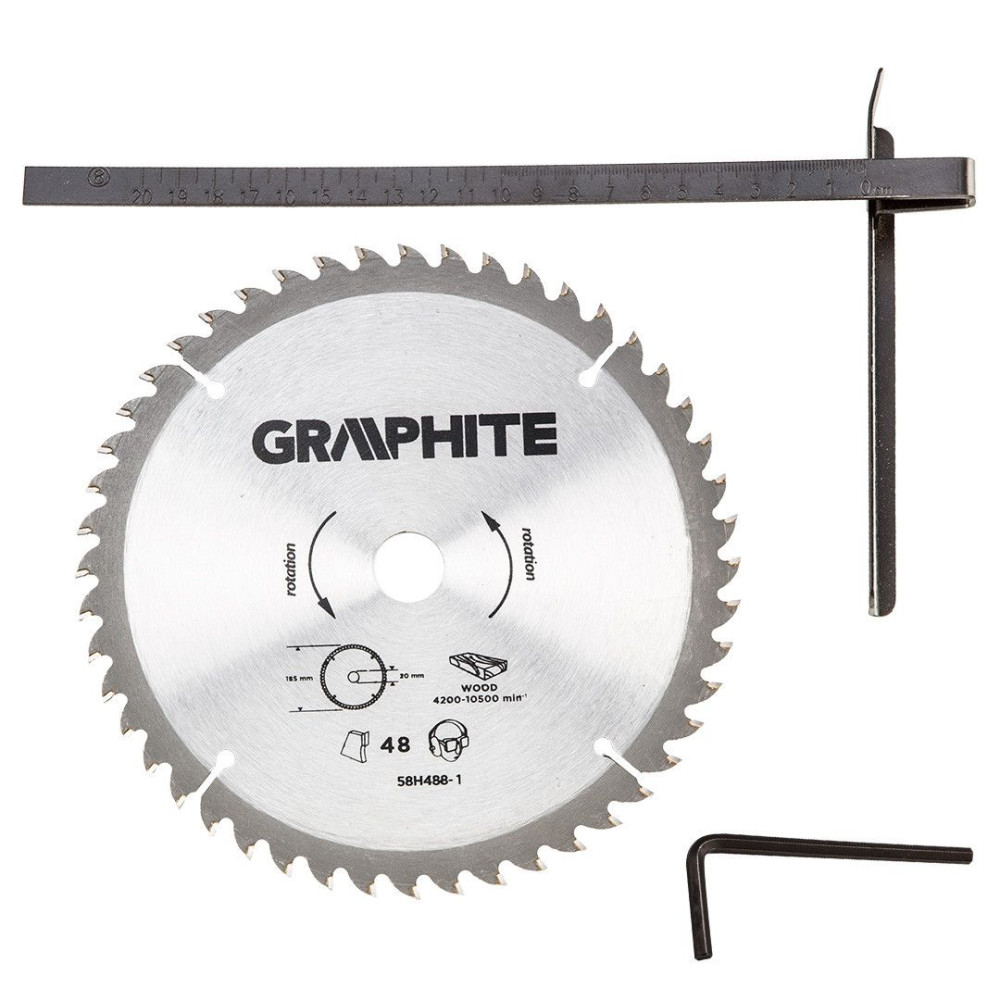 Pilarka tarczowa 1200 W z walizką Graphite - 58G488 - Graphite - 5