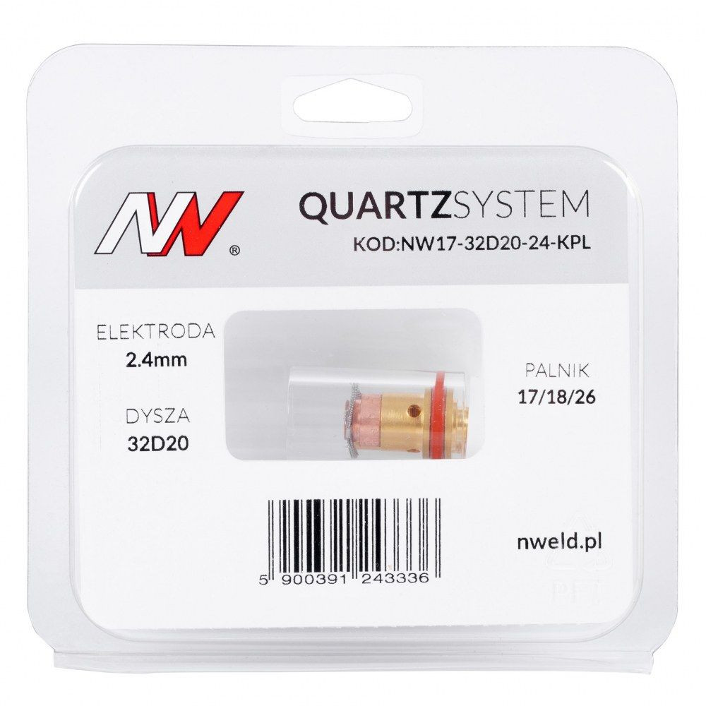 Zestaw części QUARTZSystem 17/18/26 mała soczewka / 2,4 mm / dysza S / Spartus - NW17-32D20-24-KPL - Spartus - 5