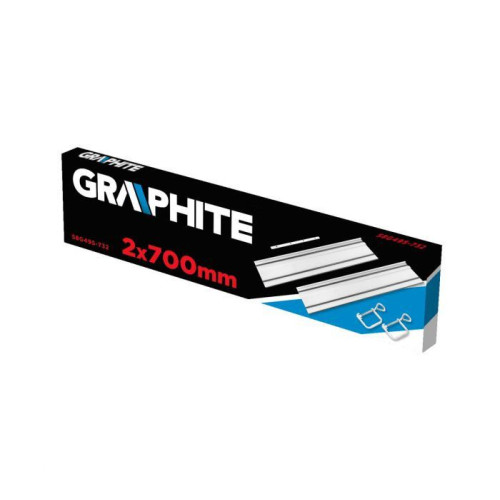 Szyny prowadzące 2x 700 mm do pilarko-zagłębiarki Graphite - zestaw - 58G495-732 - Graphite - 1 2