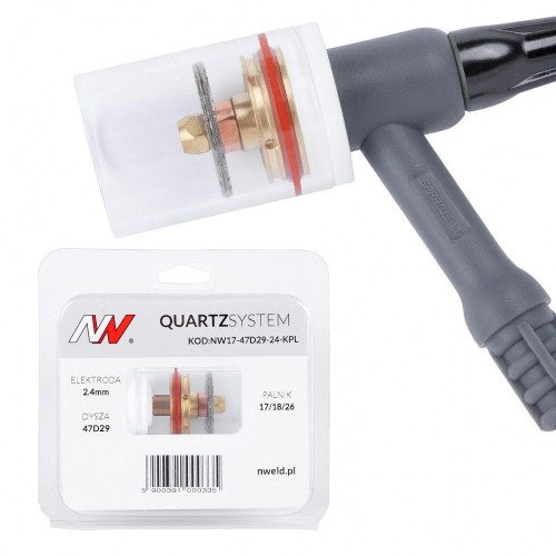 Zestaw części QUARTZSystem 17/18/26 duża soczewka (wymienne sitko) / 2,4 mm / dysza L / Spartus - NW17-47D29-24-KPL - Spartus - 
