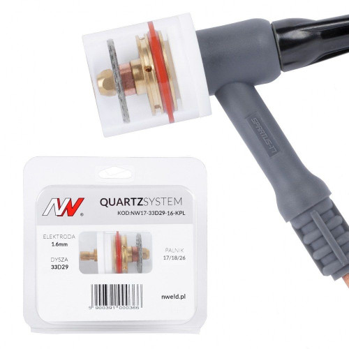 Zestaw części QUARTZSystem 17/18/26 duża soczewka (wymienne sitko) / 1,6 mm / dysza S / Spartus - NW17-33D29-16-KPL - Spartus - 