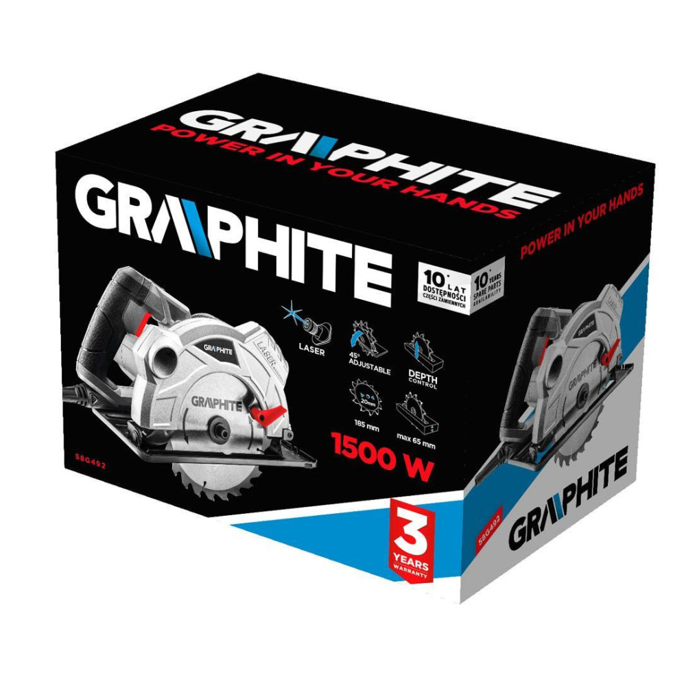 Pilarka tarczowa 1500 W Graphite - 58G492 - Graphite - 2