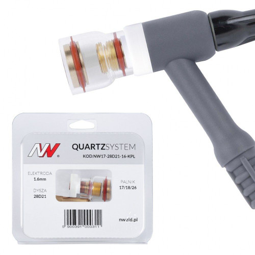 Zestaw części QUARTZSystem 17/18/26 soczewka wersja krótka / 1,6 mm / dysza kielich S / Spartus - NW17-28D21-16-KPL - Spartus - 