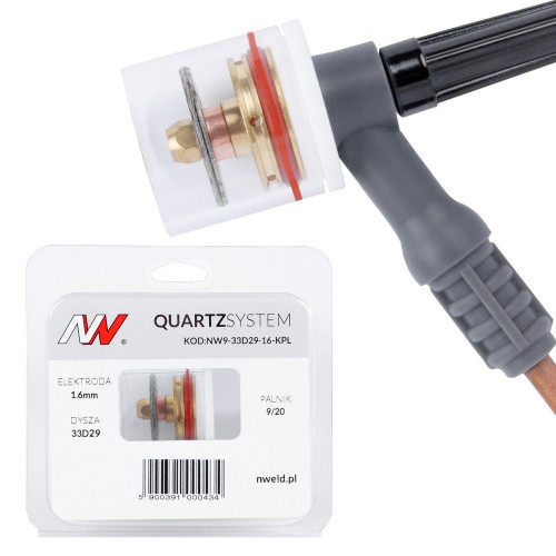Zestaw części QUARTZSystem 9/20 duża soczewka (wymienne sitko) / 1,6 mm / dysza S / Spartus - NW9-33D29-16-KPL - Spartus - 1